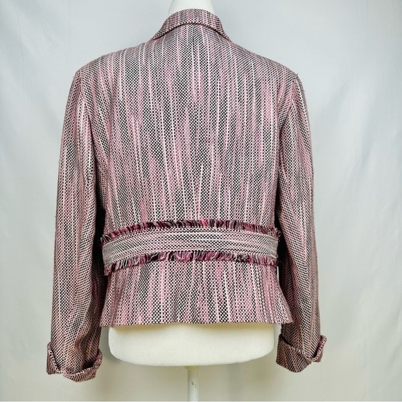 Larry Levine - Pink Tweed Jacket Size: Medium - Picture 2 of 6